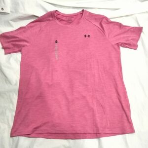 Under Armour 1382796 Mens UA Tech Textured Short Sleeve T-Shirt Pink 2XLT
